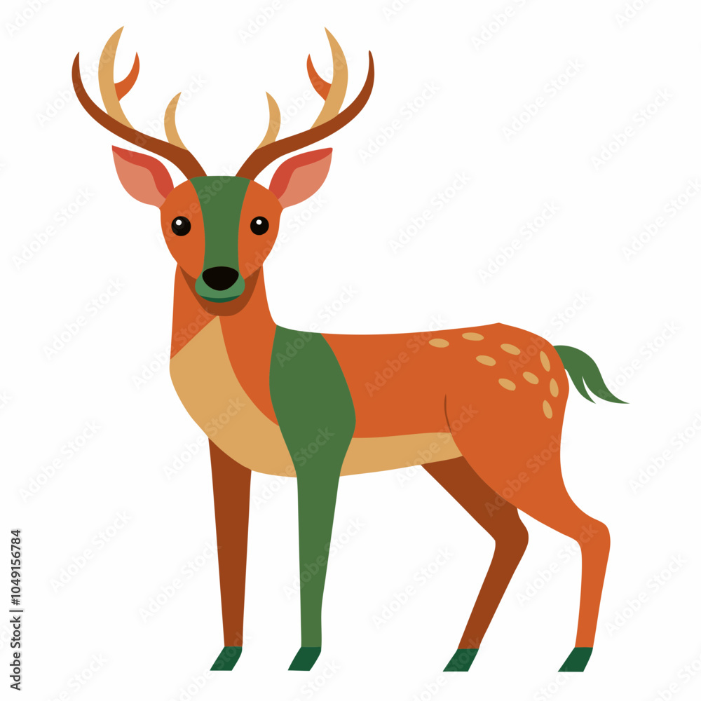 Fototapeta premium deer cartoon isolated on white