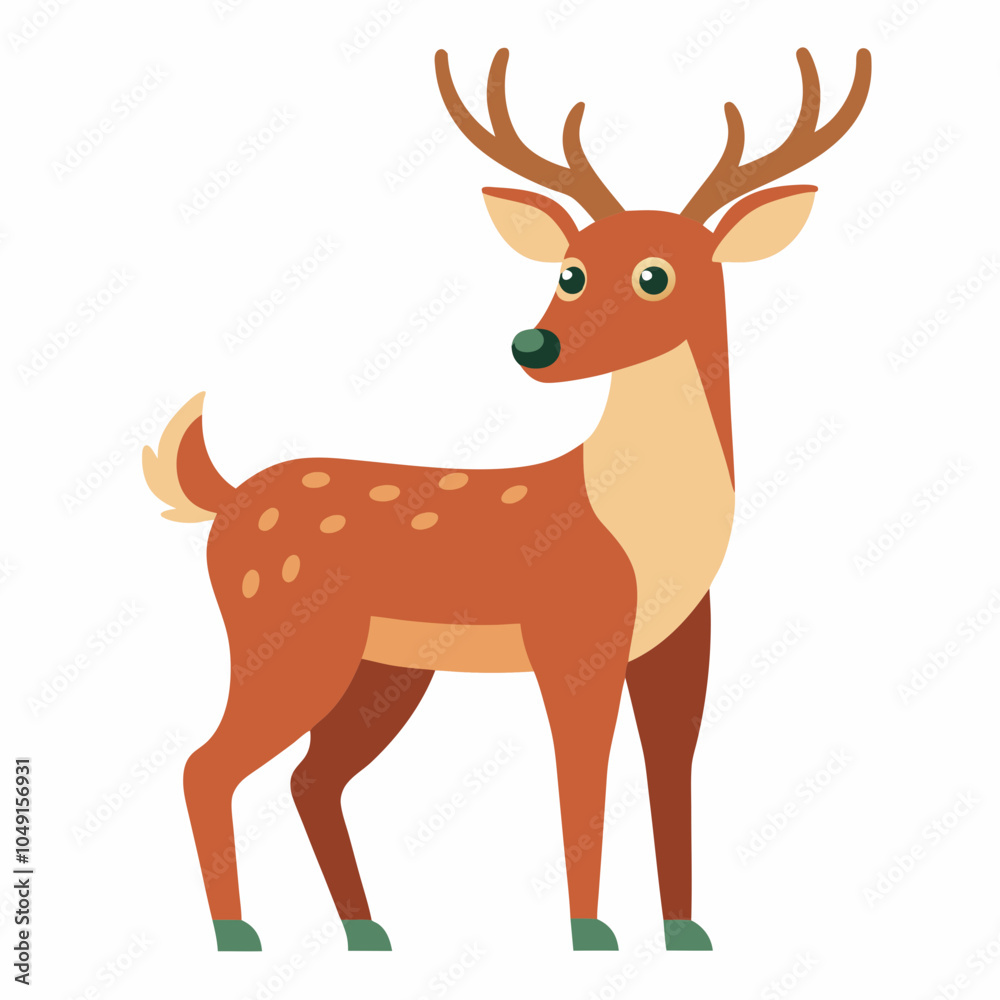 Obraz premium deer with a christmas tree