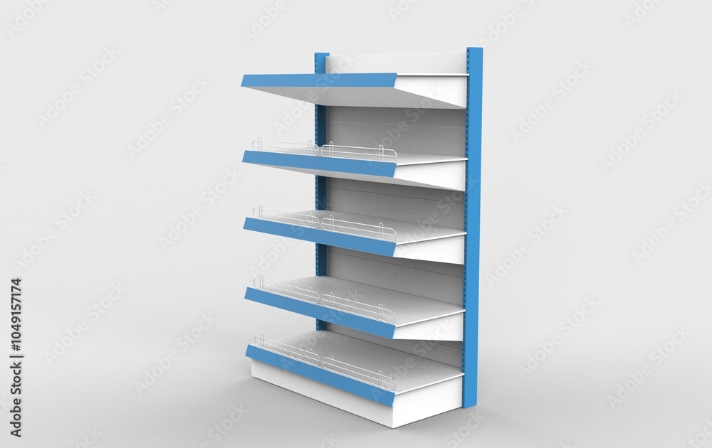supermarket racks 3D model supermarket racks 3D model