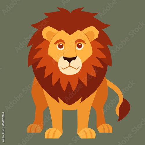 lion cartoon isolated on white
