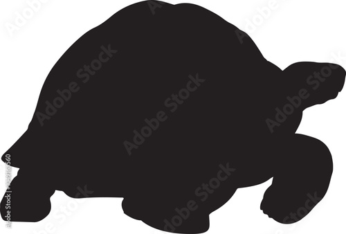 giant tortiose logo silhouette vector art illustration.