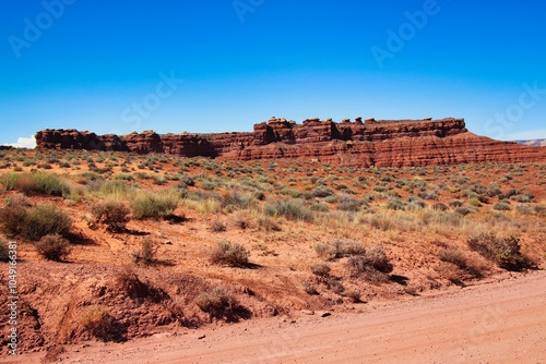 Red Rocks of Valley of the Gods Utah in Early Fall.