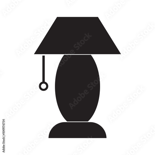 bedside lamp icon vector illustration design template