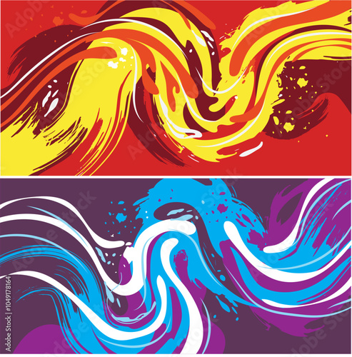 Liquid vector abstract art backgrounds modular painting arts.	