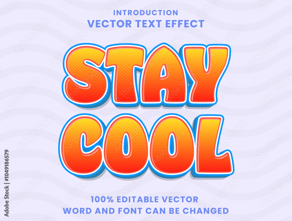 Editable Text Effect Stay Cool Typography Editable Text Effect Stay Cool Typography