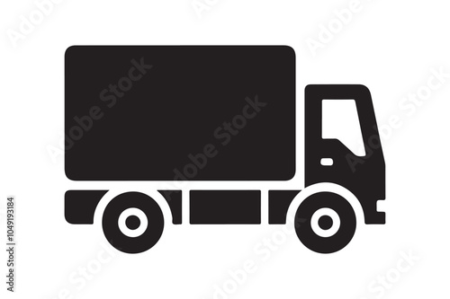 Box Truck Silhouette Vector Illustration – Ideal for Delivery & Transport Designs