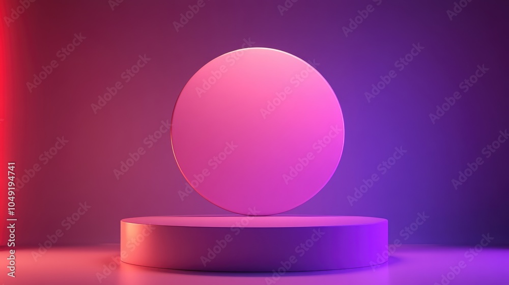 Abstract Geometric Shapes with Neon Lighting Abstract Geometric Shapes with Neon Lighting