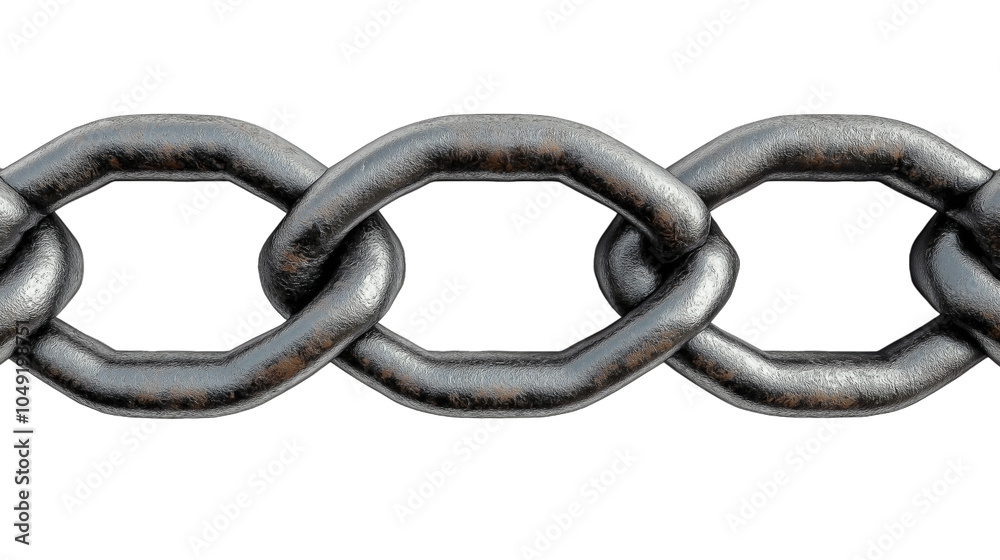 Fototapeta premium a chain-link fence with intricate metal weave, cut out against a transparent background. 