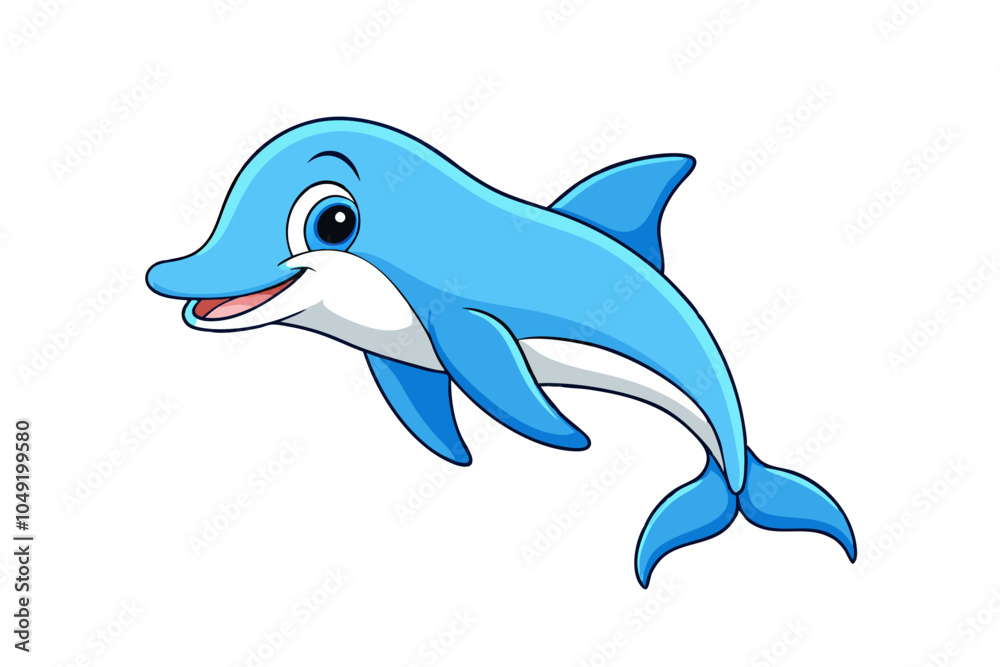 Obraz premium Dolphin cartoon vector