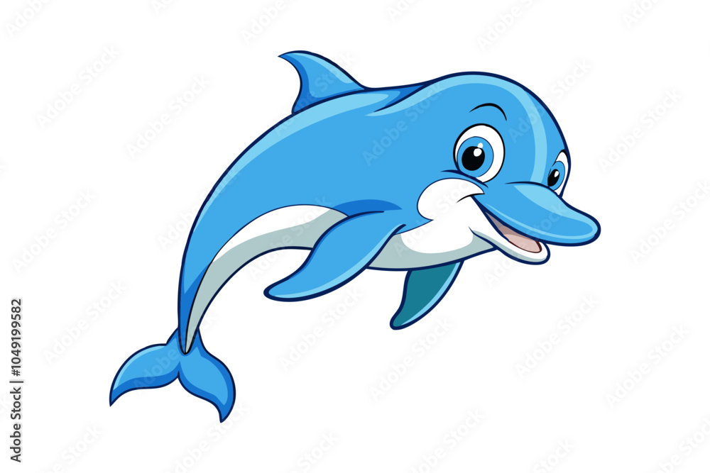 Fototapeta premium Dolphin cartoon vector