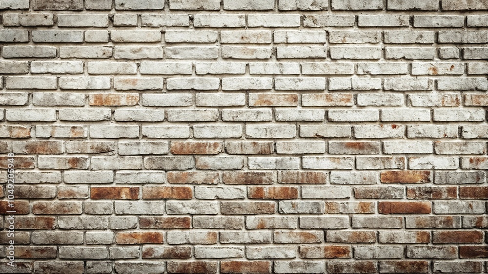 Weathered white brick wall texture with leading lines Weathered white brick wall texture with leading lines