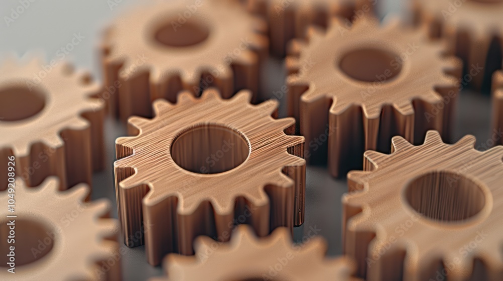 Teambuilding with Wooden Gears: Male and Female Colleagues Connect for Business Solutions and Development Teambuilding with Wooden Gears: Male and Female Colleagues Connect for Business Solutions and Development