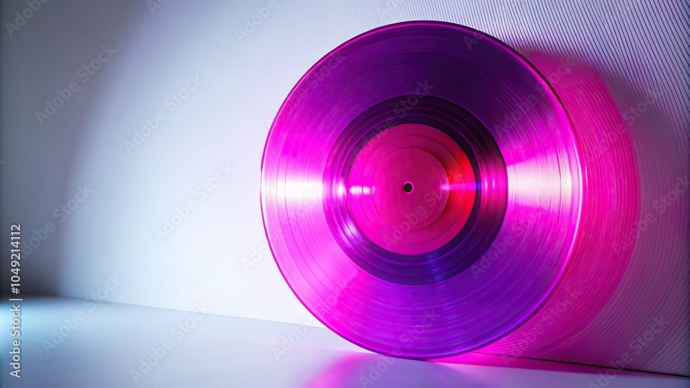 neon vinyl record on white surface neon vinyl record on white surface