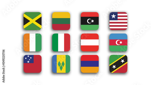 Vector illustrations of country flags