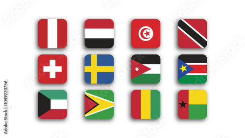 Vector illustrations of country flags