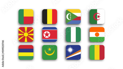 Vector illustrations of country flags