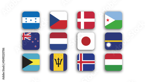 Vector illustrations of country flags