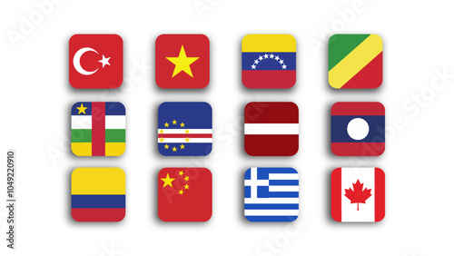 Vector illustrations of country flags