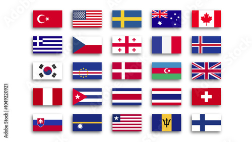 Vector illustrations of country flags