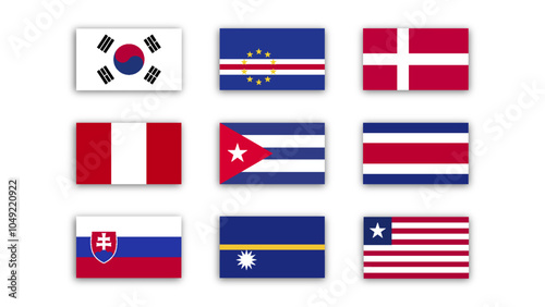 Vector illustrations of country flags