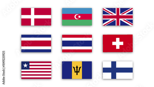Vector illustrations of country flags