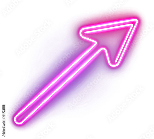 PNG Arrow light neon glowing.