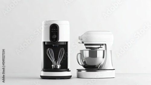 Wallpaper Mural Modern Electric Kitchen Appliances Featuring Whisks for Cooking Tasks Generative AI Torontodigital.ca