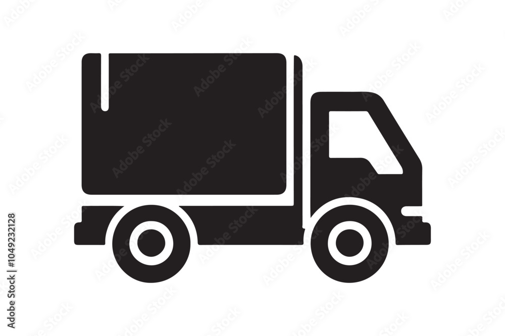 Box Truck Silhouette Vector Illustration – Ideal for Delivery & Transport Designs Box Truck Silhouette Vector Illustration – Ideal for Delivery & Transport Designs