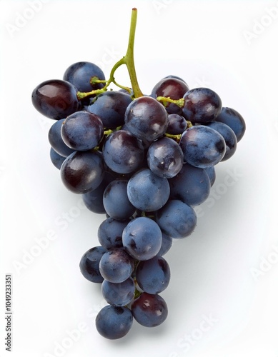 A bunch of ripe, dark grapes