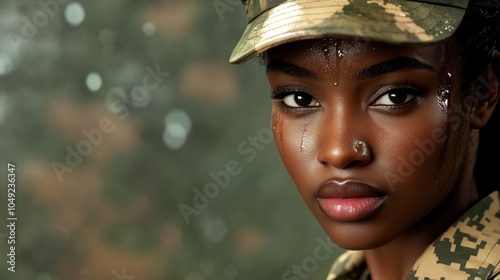 A beautiful portrait of a woman with soft features and a serene expression