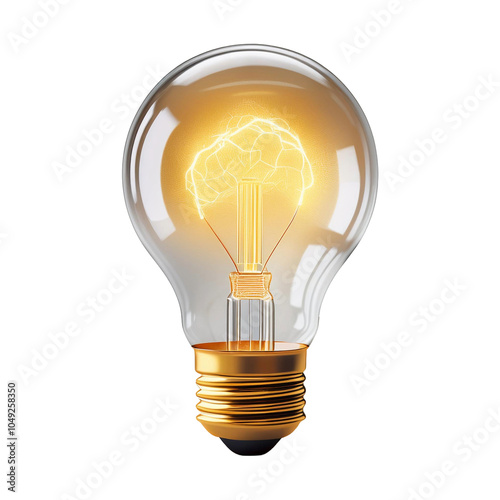 3D Lightbulb Learning ,3D Render isolated on white background