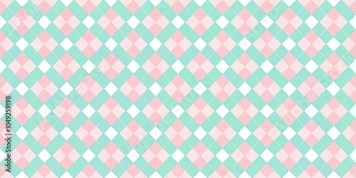 Seamless pastel pattern featuring soft pink, blue, and green swatches