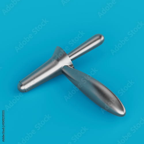 Surgical Stainless Steel Medical Instruments Proctoscope for Examine The Insides Of Anus And Rectum. 3d Rendering photo