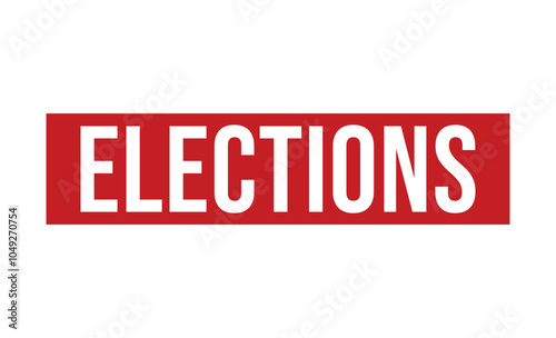 Elections rubber stamp on white background. Elections Stamp.