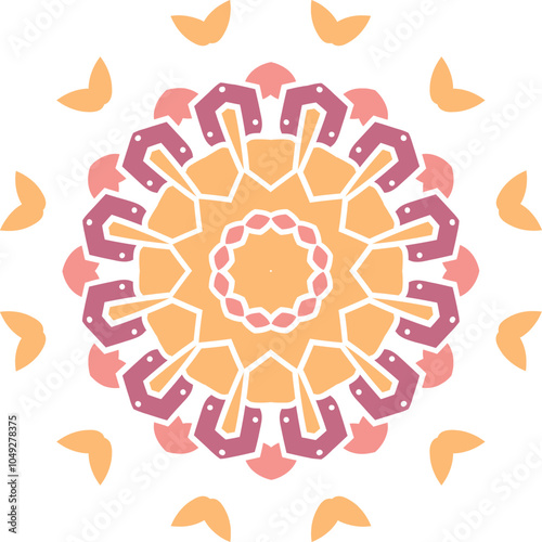 Mandala Flower of Life Circular Pattern in Form of Mandala With Flower for Henna, Mehndi, Tattoo, Decoration Decorative Ornament in Ethnic Oriental Style.