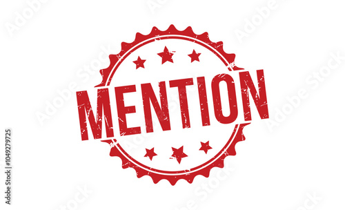 mention rubber stamp vector illustration on white background
