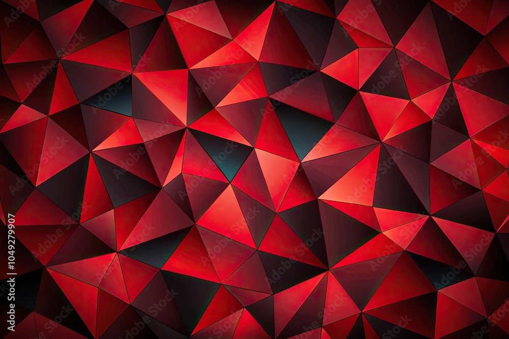 Fototapeta premium Red and black modern abstract wallpaper and background with cubism style silhouette