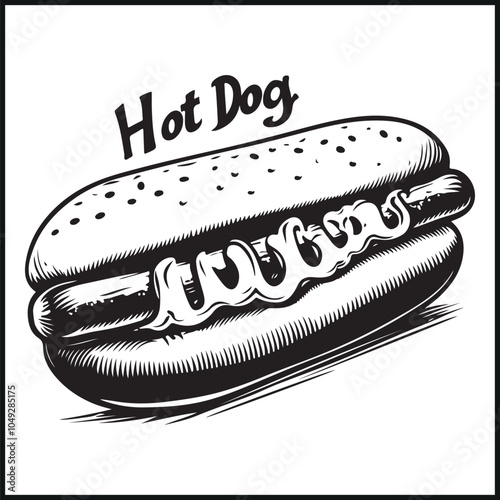 Hot Dog Snacks Silhouette, icon, symbol