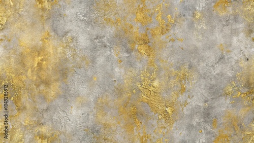Seamless concrete background in gold and grey colors, extreme close-up