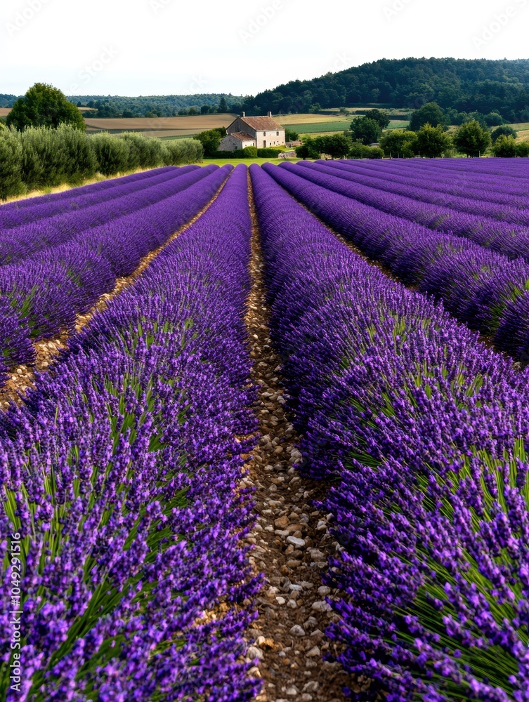 Lavender field in the countryside Lavender field in the countryside