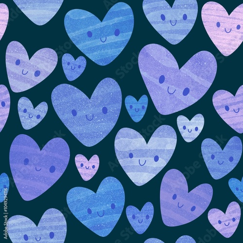 Valentines hearts seamless love pattern for wrapping paper and fabrics