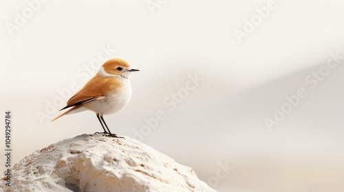 A verdin rests amongst lush green plants in the mountains, showcasing the beauty of wildlife in its natural habitat. photo