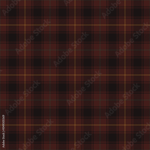 Dark Academia Plaid Check Seamless Pattern - Cute plaid check repeating pattern design