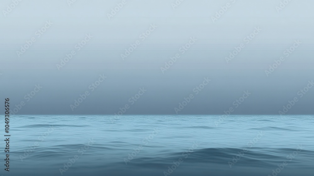 Obraz premium A background gradient that transitions from deep blue to light blue and ends with pure white at the bottom, creating a calm and relaxing feel.