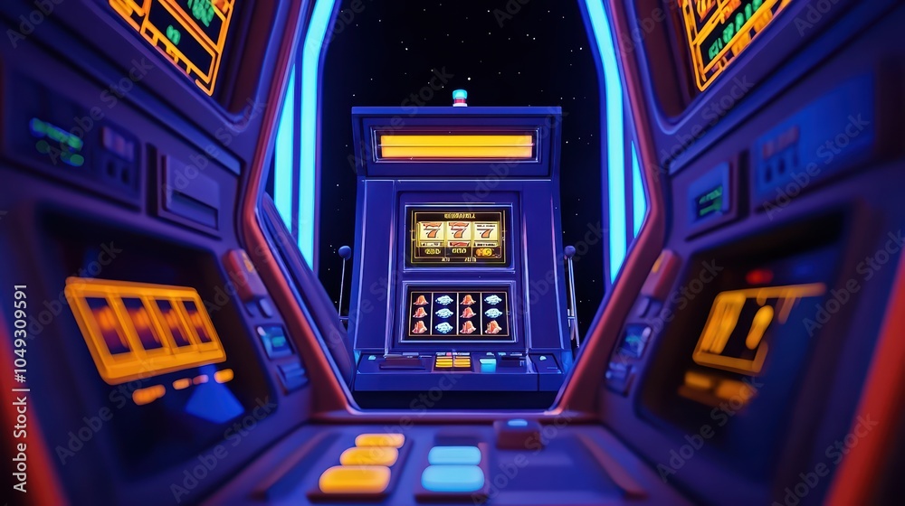 Futuristic gaming interface with vibrant colors and dynamic screens in a sleek design. Futuristic gaming interface with vibrant colors and dynamic screens in a sleek design.