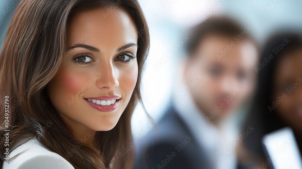 Obraz premium Professional Woman Presenting Business Ideas Confidently