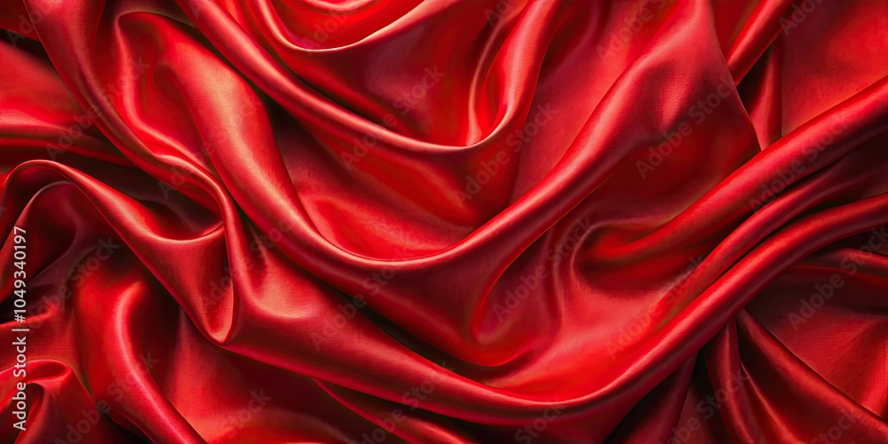 Fototapeta premium Seamless red silk satin fabric abstract background, red, silk, satin, fabric, seamless, abstract, background, smooth, elegant