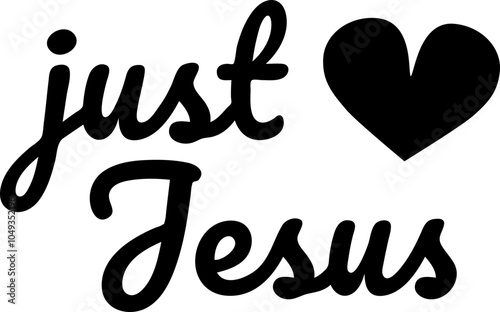 just jesus christian vector quote  