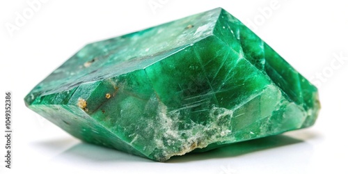 Wallpaper Mural specimen of raw emerald crystal cutout in wide-angle view Torontodigital.ca