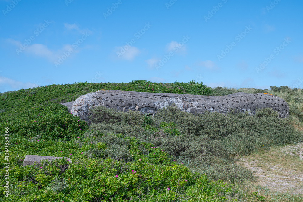 Old world war 2 bunker on the coast of Thyboron in Denmark Old world war 2 bunker on the coast of Thyboron in Denmark